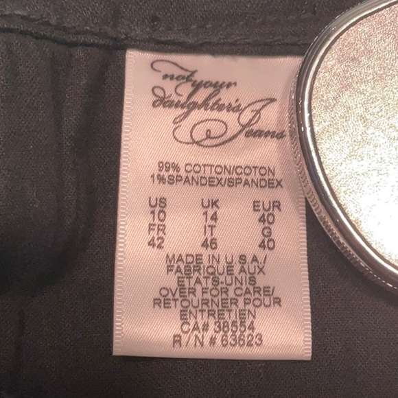 NYDJ Black Denim Jeans with Black Sequins - Picture 5 of 6